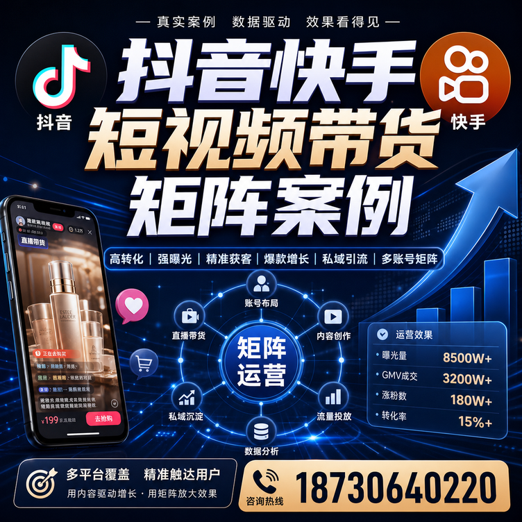 昆玉短视频带货团队多平台矩阵自动分发案例